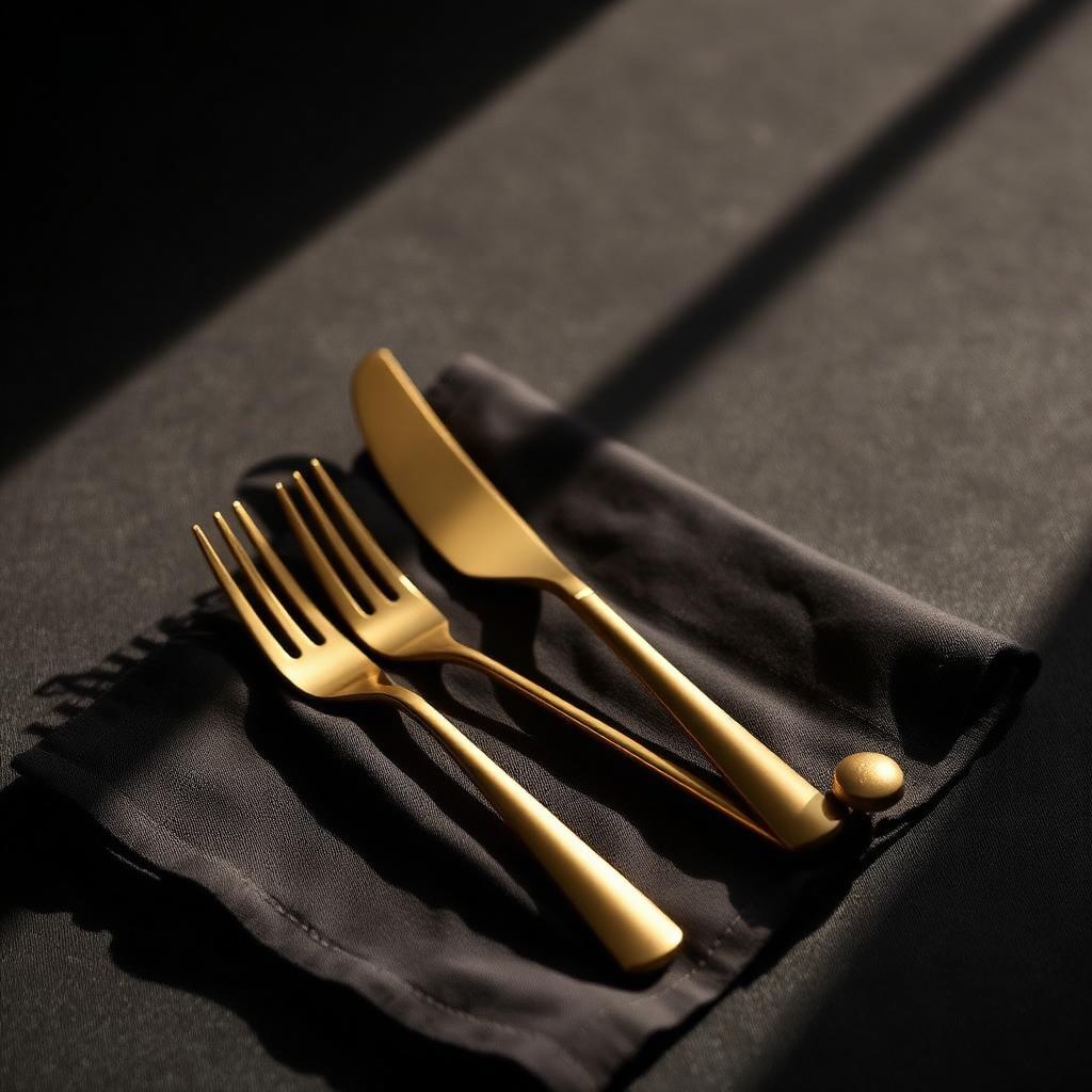 Brushed Gold Flatware