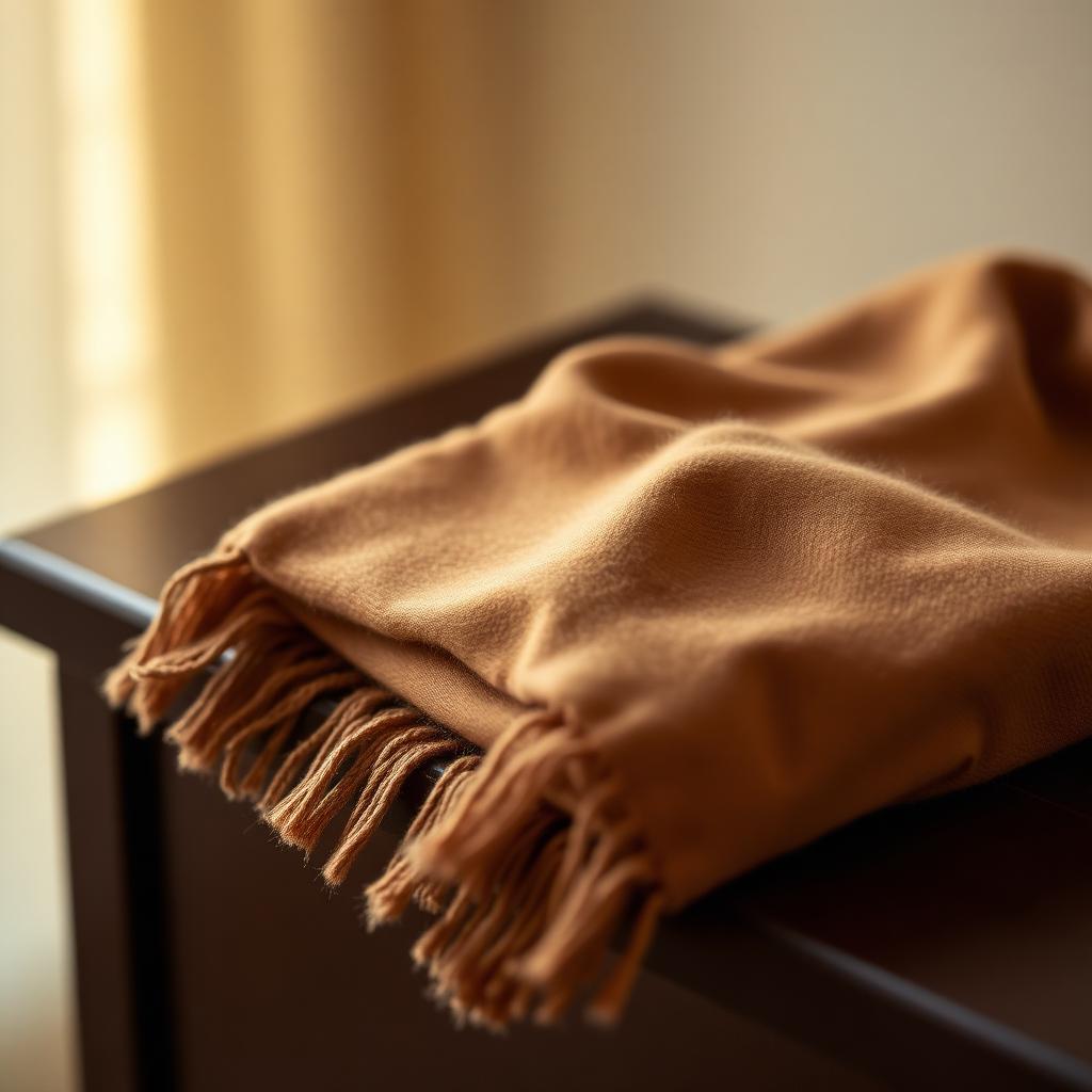 Camel Cashmere Scarf